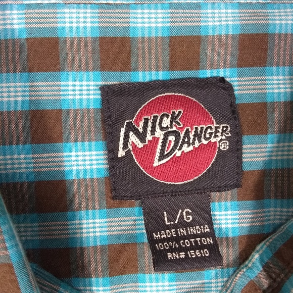 Nick Danger Mens Casual Short Sleeve button down - Picture 3 of 4